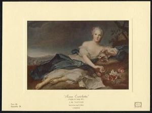 Carta arte Nattier ANNA HENRIETTE di Francia come Flora Luigi XV 1969 Galleria degli Uffizi - Foto 1 di 3