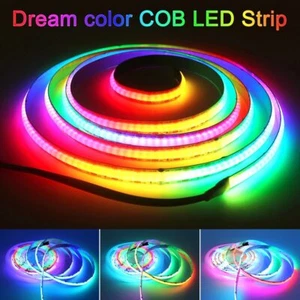 12V WIFI APP 5M WS2811 COB RGB LED Strip Light Rope Addressable DreamColor Chase - Picture 1 of 19