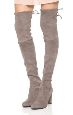 NEW Stuart Weitzman Highland Over the Knee Boot, Topo Grey Suede, Sz 10 NWOT - Image 1 of 4