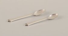 Georg Jensen Pyramid. Two coffee spoons in sterling silver.
