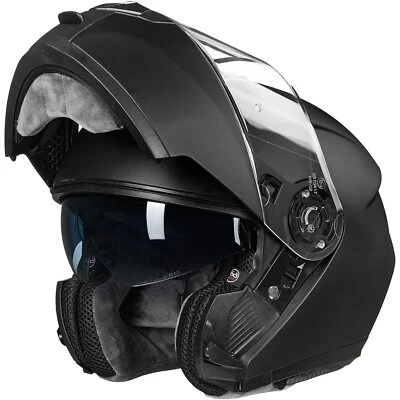 ILM Adult Motorcycle Modular Full Face Snowmobile Helmet Flip up Dual Visor DOT - Image 1 of 4