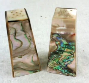 Saleros y pimienta vintage con cáscara de abulón ~ - Imagen 1 de 5