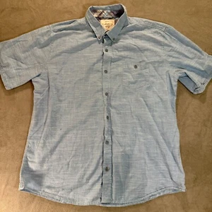 Original wetterfestes Vintage Herren Kurzarm Hemd blau gestreift Gr. 2XL XXL - Bild 1 von 13