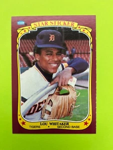 1986 Fleer Star Stickers #126 Lou Whitaker Detroit Tigers NrMt - Picture 1 of 2