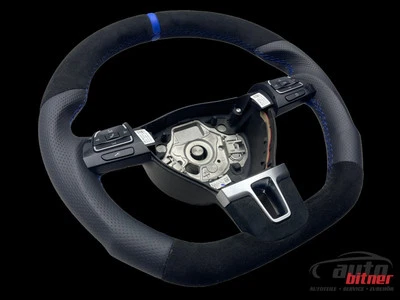 Vw Passat 3C CC Golf 6 Lenkrad Alcantara Lederlenkrad Multifunktion ABGEFLACHT - Bild 1 von 4