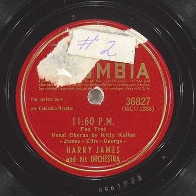 HARRY JAMES Carnival / 11:60 P.M COLUMBIA 36827 VG 78 RPM 1945 Big Band 10" Jazz Foto 1 de 4