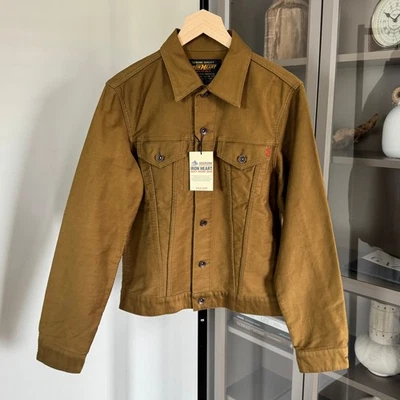 铁心 12 盎司鞭子改装 III 型卡其色夹克 L 全新 IHJ-126-KHA 日本 — 第 1/4 张图片