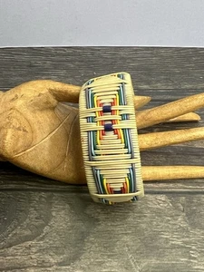 Vintage Woven Telephone Wire Bangle Bracelet - Unusual - Picture 1 of 6
