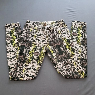 Jeans Princess Vera Wang para mujer talla 5 ajustados tiro bajo geométrico rosa denim Foto 1 de 4