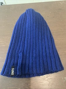 Scarpe DVS Beanie Toque Adulto Taglia Unica Blu Doppia Maglia 100% Acrilico Pattinatore - Foto 1 di 5