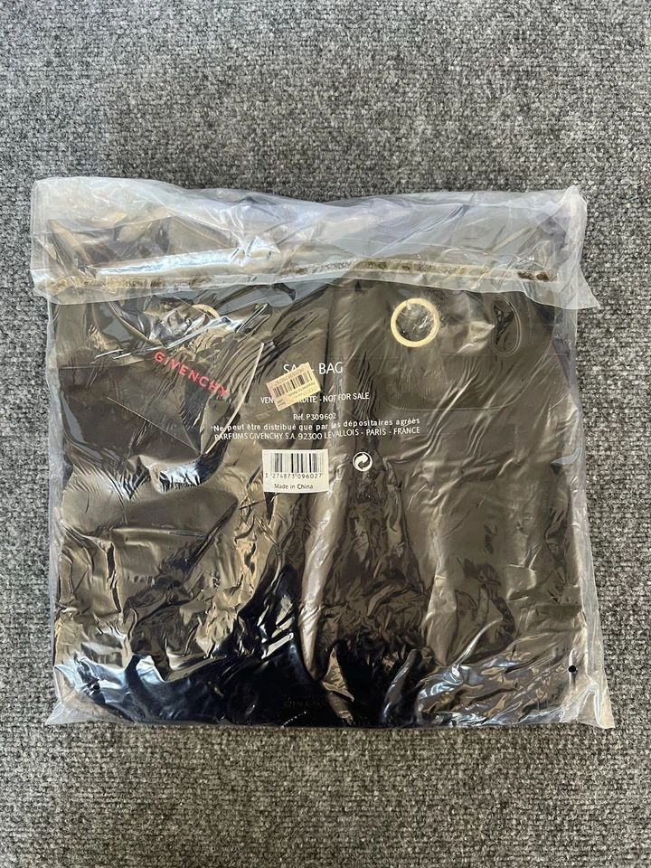 Bolso de Mano Givenchy Parfums Negro Imitación Cuero Borde Doble Toma NUEVO CON Etiquetas Foto 1 de 4