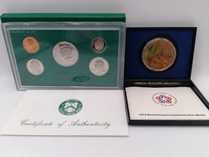 🔥 U.S. Mint 1997 Proof Set + 1972 Bicentennial Commemorative Medal COA In Boxes - Picture 1 of 10