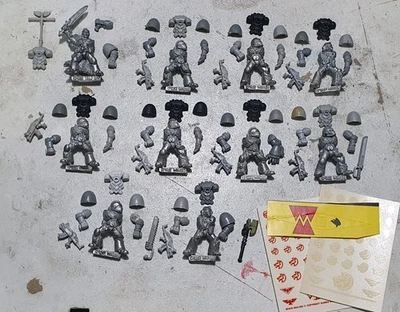 Warhammer 40K Space Wolves  Grey Hunters X 10 Tactical Squad Marine Metal OOP - Image 1 of 4