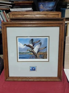 1984 MAINE - State Duck Stamp Print **DAVID MAASS** First of State FRAMED - Picture 1 of 4