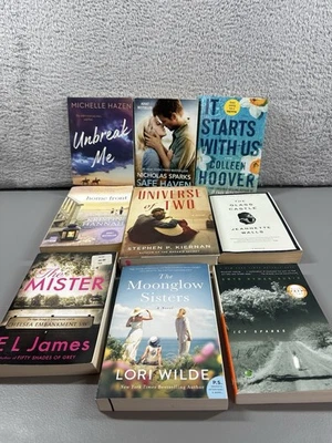 Romance Realistic Fiction Book Bundle Lot 9 Coho Nicholas Sparks Kriten Hannah Foto 1 de 2