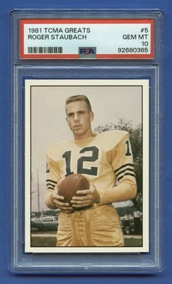 Roger Staubach 1981 PSA 10 GEMA-MT TCMA GREATS HOF COWBOYS AFEITADORA AFILADA (#5) RZC Foto 1 de 3