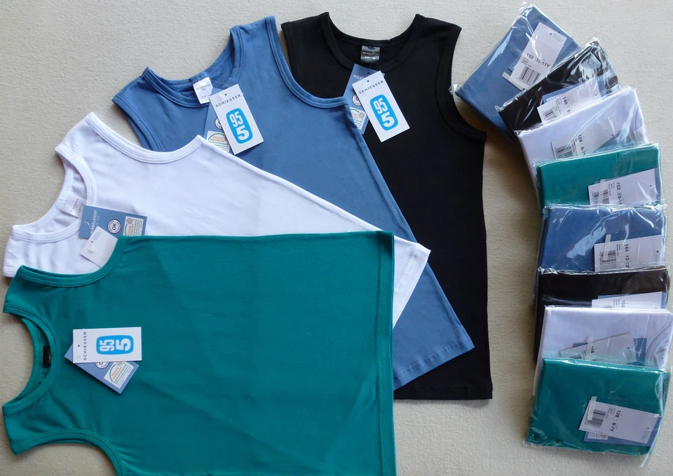 Schiesser Ragazzi Canotta Canottiera 104 116 128 140 152 164 176 Intima 95/5 - Immagine 1 di 1