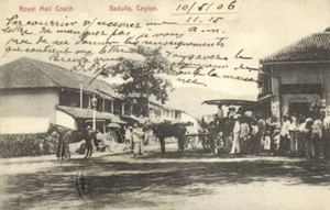 Ceylon, Badulla, Royal Mail Coach (1906) Postkarte - Bild 1 von 2