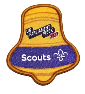 UK Scouting / Scout Official Parliament Week 2023 Sew On Badge / Patch - Picture 1 of 2