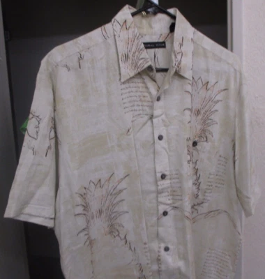 CAMISA HAWAIANA COLOR MARFIL por EDICIÓN NATURAL ESTAMPADOS PIÑA Talla Hombre Mediana Foto 1 de 4