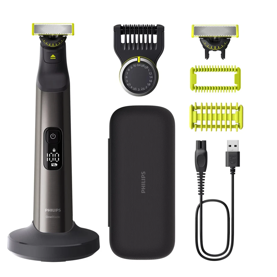 Philips Rasoio Ricaricabile OneBlade Pro 360 QP6652/61 Barba e Corpo 20 lungh.