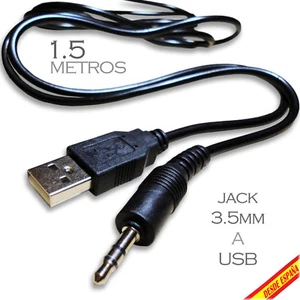 CABLE USB MACHO 2.0 A AUDIO JACK 3.5 MM MOVIL PDA TABLET PC PORTATIL SONIDO - Imagen 1 de 7