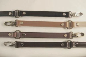 5/8" Cowhide Leather Cross Body Purse Bag Shoulder Replacement Strap w/Rings - Picture 1 of 3