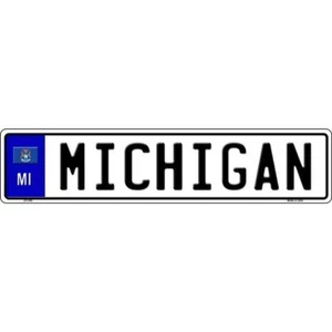 Letrero de matrícula Michigan Metal Europeo 20,5" x 4,5" para auto camión hogar - Imagen 1 de 1