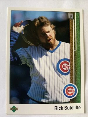 1989 Upper Deck Baseball Card #303 Rick Sutcliffe Chicago Cubs NmMt Free Ship! - Image 1 of 2