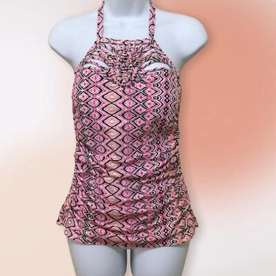 Camiseta Tankini Island Escape Fruncida Rosa Rinconi Talla 6 Foto 1 de 4