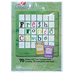 Creating Keepsakes Scrapbook Magazine Fresh Fonts Combo 1 & 2 (CD, 2006) PC/MAC - Picture 1 of 2