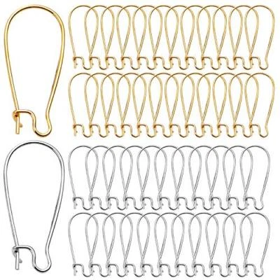 Hágalo usted mismo hallazgos de pendientes, 200 piezas cables de oreja de riñón en forma de U ganchos de pendiente pendiente pendiente pendiente  Foto 1 de 4