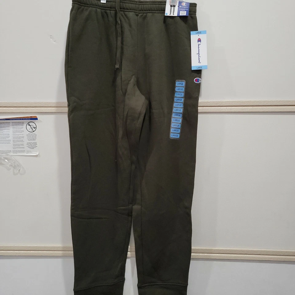 Champion Men's Soft & Warm Fleece Jogger With Pockets Army Green Large