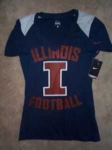 ($38) Camiseta deportiva de fútbol americano NIKE Illinois Illini adulto MUJER/DAMA (s-pequeña) - Imagen 1 de 2