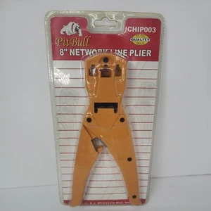 Pitbull 8" Network Line Crimping/ Cutting Pliers 4, 6 & 8 Pin - Picture 1 of 2