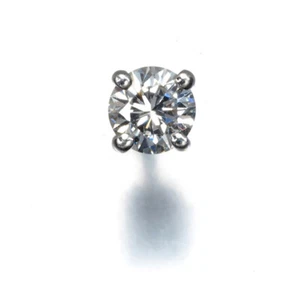 Auth Tiffany&Co. Earring Solitaire Diamond SINGLE 950 Platinum - Picture 1 of 5