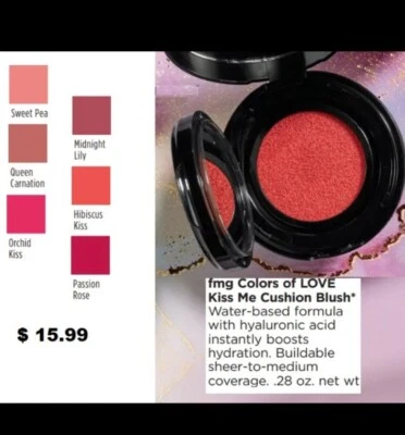 Avon fmg Colors of LOVE Kiss Me Cushion Blush- Orchid Kiss New In Box Sealed - Image 1 of 4