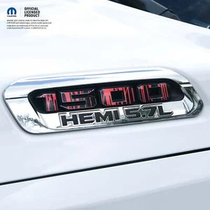 RAM 1500 Hood Emblem Overlay Decals L&R DRIPPING RED Fits 2019-2026 RAM Trucks - Picture 1 of 6