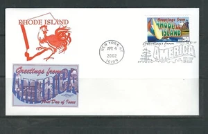 Us SC # 3599 Greetings From America - Rhode Island - FDC . Artmaster Cachet - Picture 1 of 1