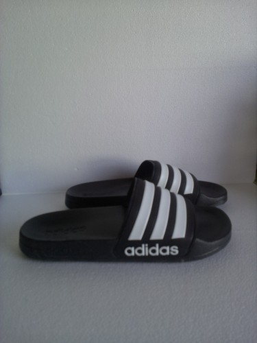 Adidas Adilette Doccia Spiaggia Piscina Scivoli Uomo Core Nero Bianco Nuvola Taglia 7