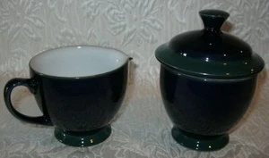 Denby Langley REGATTA 8oz Creamer and 3" Covered Sugar - Picture 1 of 6