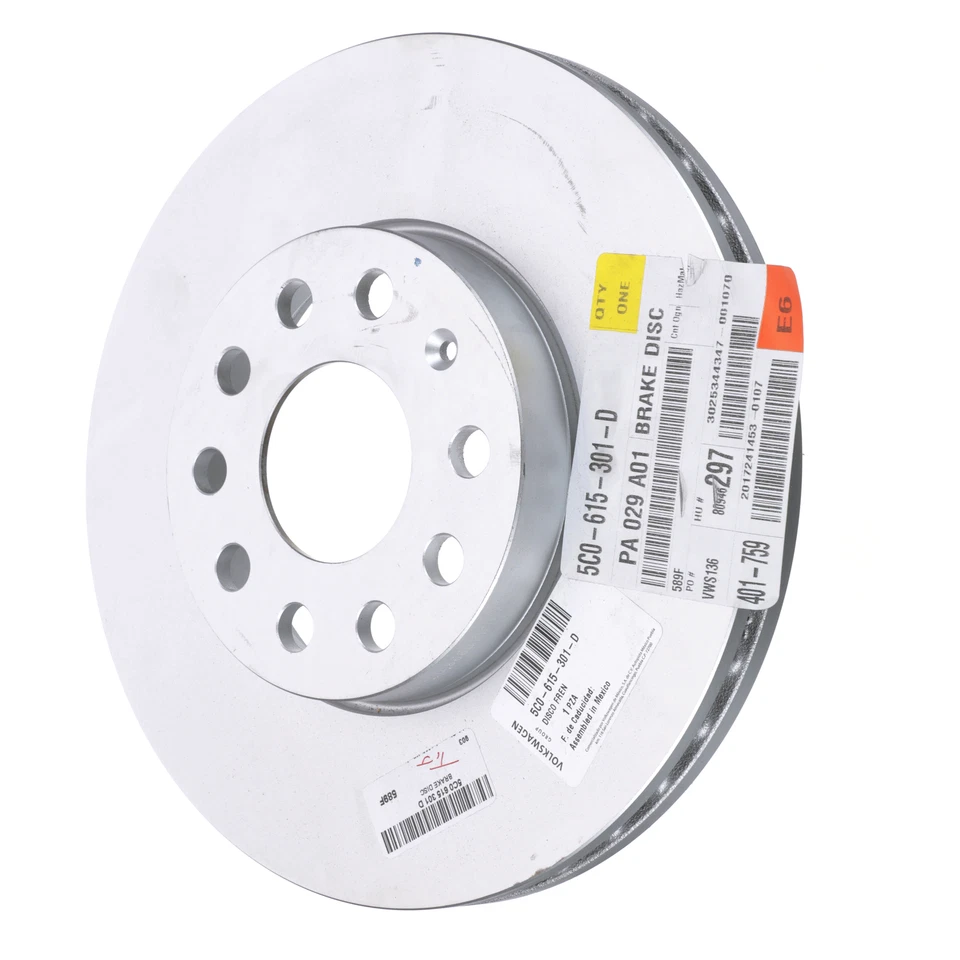 Rotor de freno de disco OEM 2010-2022 Volkswagen Golf Jetta Beetle 5C0-615-301-D NUEVO Foto 1 de 4