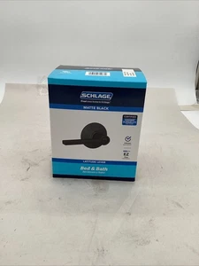 Schlage Latitude mattschwarz Sichtschutz Bett/Bad Türgriff F40 LAT 622 - Bild 1 von 5