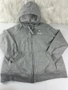 Disneyland Women’s M Grey Sherpa Lined Hooded Jacket Mickey Mouse Disney Parks - Picture 1 of 5