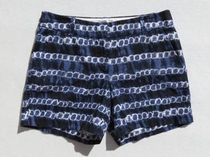 $59 2015 J CREW Women’s Blue Tie Dye Linen Cotton 5” Shorts size 2 EUC - Bild 1 von 3