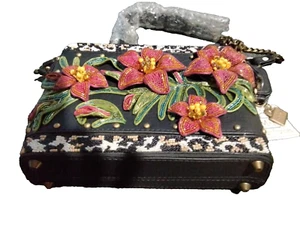 Mary Frances Tropical Heat Beaded Xbody Structured Clutch Bag - Picture 1 of 10
