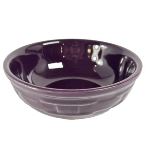 Longaberger Pottery Woven Traditions Eggplant Bowl 7” Soup Cereal Purple USA - Picture 1 of 6