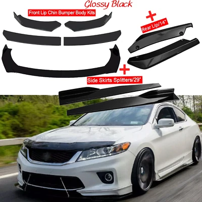 For Honda Accord Coupe Front Bumper Lip /Spoiler Body Kit Side+Skirt Rear Foto 1 de 4