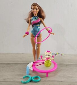 2019 Barbie Dreamhouse Adventures Teresa Spin n' Twirl Gymnast & Pet Playset