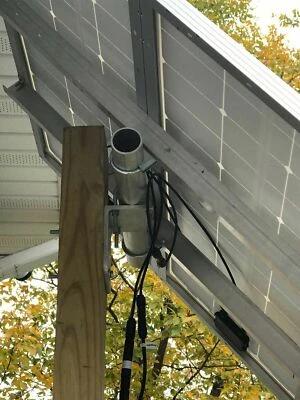 Solar panel universal post mount kit with 44" rails. Holds panel up to 44" wide. - Image 1 of 4